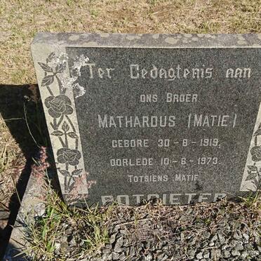 POTGIETER Mathardus 1919-1973