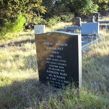 RIET Ernest Hudson, van der 1896-1974 &amp; Kathleen Mary McNAMEE 1907-2000