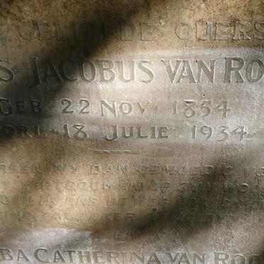 ROOYEN Johannes Jacobus, van 1854-1934 &amp; Jacoba Catharina SCHEEPERS 1856-1922