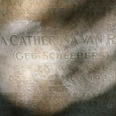 ROOYEN Johannes Jacobus, van 1854-1934 &amp; Jacoba Catharina SCHEEPERS 1856-1922