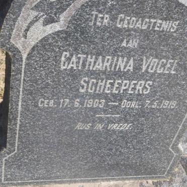SCHEEPERS Catharina Vogel 1903-1919