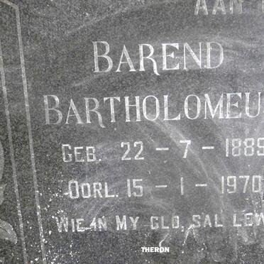 THERON Barend Bartholomeus 1889-1970 &amp; Wilhelmina Jacoba VILJOEN 1897-1970