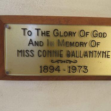 Eastern Cape, ALICE, Presbyterian Church, Memorial plaques