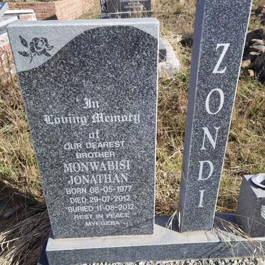 ZONDI Monwabisi Jonathan 1977-2012