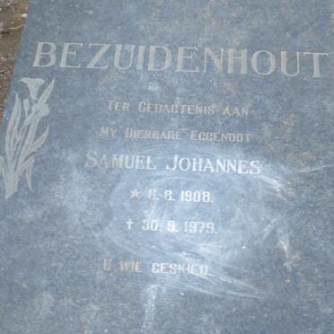 BEZUIDENHOUT Samuel Johannes 1908-1979