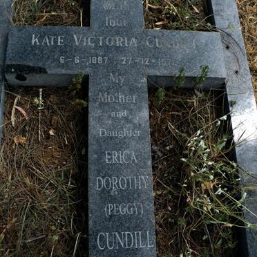 CUNDILL Kate Victoria 1887-1971 :: CUNDILL Erica Dorothy 1916-2007