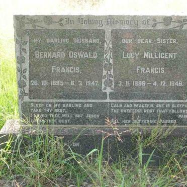 FRANCIS Bernard Oswald 1895-1947 :: FRANCIS Lucy Millicent 1889-1949
