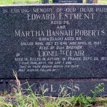 GLASS Edward Estment -1940 &amp; Martha Hannah Roberts CLACK -1957 :: GLASS Lionel St Clair -1917