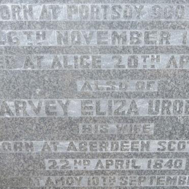 MACGREGOR William 1836-191? &amp; Harvey Eliza URQUHART 1840-1891