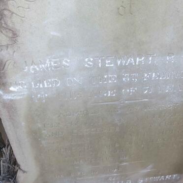 STEWART James -1863 :: STEWART Flora McDonald -1904 :: STEWART George Cullen -1896 :: STEWART Robert Ainslie 1867-1868