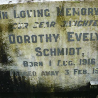 SCHMIDT Dorothy Evelyn 1916-1934