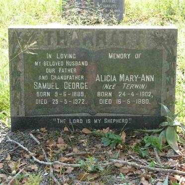 THARRATT Samuel George 1889-1972 &amp; Alicia Mary-Ann TERWIN 1902-1980