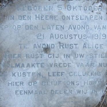 BOOYSEN Pieter Johannes -1919