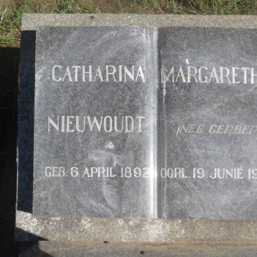 NIEUWOUDT Catharina Margaretha nee GERBER 1892-1945