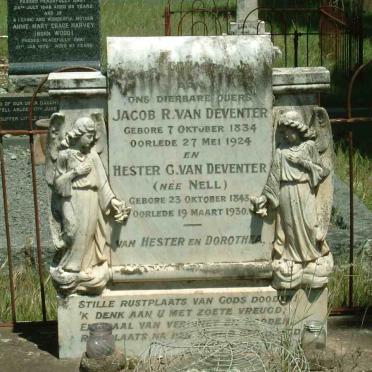 DEVENTER Jacob R., van 1834-1924 &amp; Hester G. NELL 1843-1930