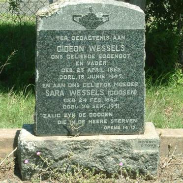 WESSELS Gideon 1862-1945 &amp; Sara GOOSEN 1862-1951