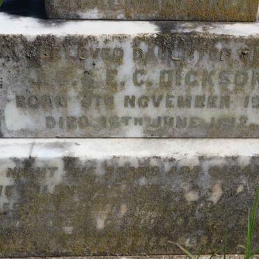 DICKSON Ethel Margaret 1911-1912