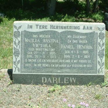 DARLEW Daniel Hendrik 1885-1964 &amp; Matilda Anstina Victora WHITTINGTON 1885-1973  