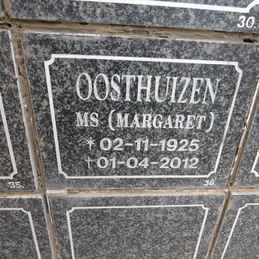 OOSTHUIZEN M.S. 1925-2012