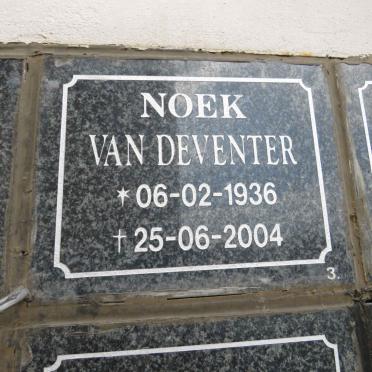 DEVENTER Noek, van 1936-2004