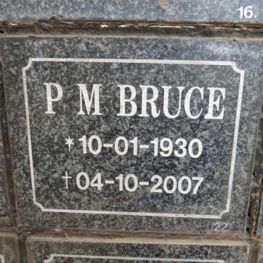 BRUCE P.M. 1930-2007