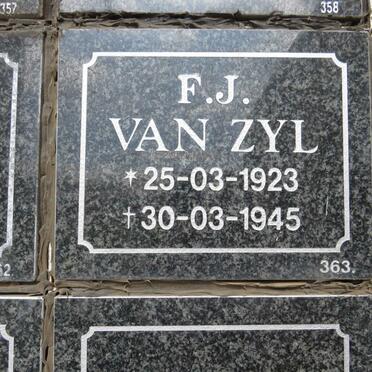 ZYL F.J., van 1923-1945