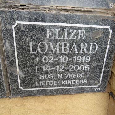 LOMBARD Elize 1919-2006