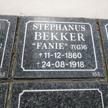BEKKER Stephanus 1860-1918