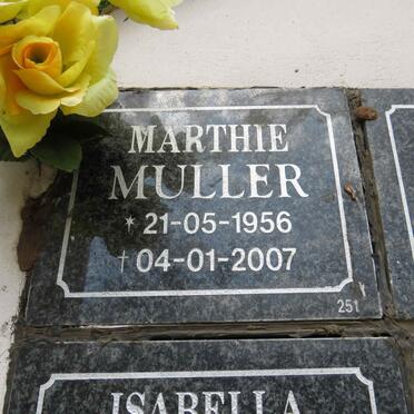 MULLER Marthie 1956-2007