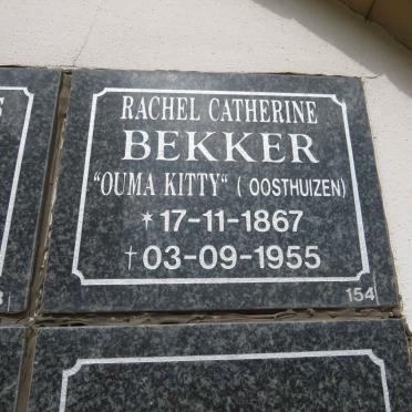 BEKKER Rachel Catherine nee OOSTHUIZEN 1867-1955