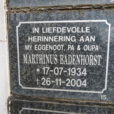BADENHORST Marthinus 1934-2004