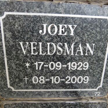 VELDSMAN Joey 1929-2009