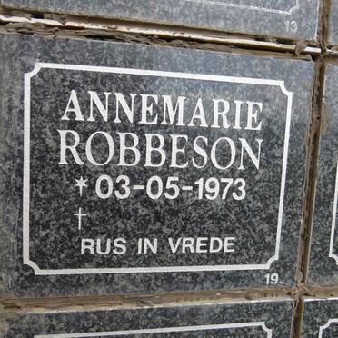 ROBBESON Annemarie 1973-
