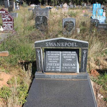 SWANEPOEL Pieter 1942-1999 &amp; Susan 1941-