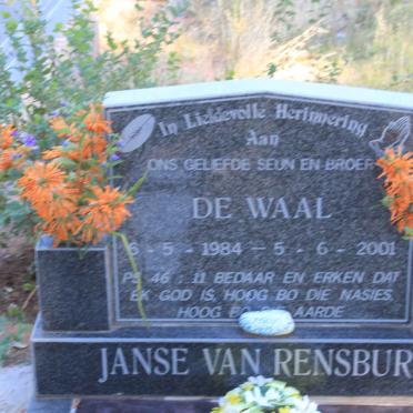 RENSBURG De Waal, Janse van 1984-2001