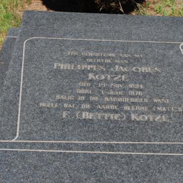 KOTZE Philippus Jacobus 1834-1976