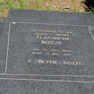 KOTZE Elizabeth 1905-1981