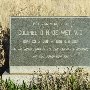 WET D.N., de 1886-1963