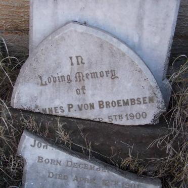 BROEMBSEN Johannes P., von 1900-1901