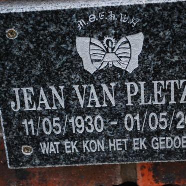 PLETZEN Jean, van 1930-2007