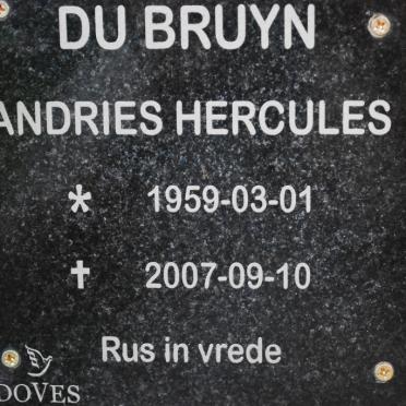 BRUYN Andries Hercules, du 1959-2007