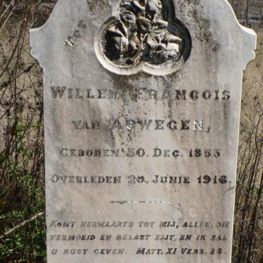 ASWEGEN Willem Francois, van 1853-1916