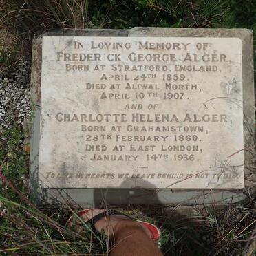 ALGER Frederick George 1859-1907 &amp; Charlotte Helena 1860-1936