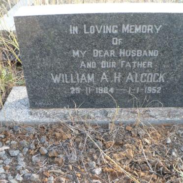 ALCOCK William A.H. 1884-1952
