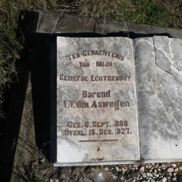 ASWEGEN Barend I.V., van 1888-1927