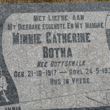 BOTHA Minnie Catherine nee GOTTSCHALK 1917-1939