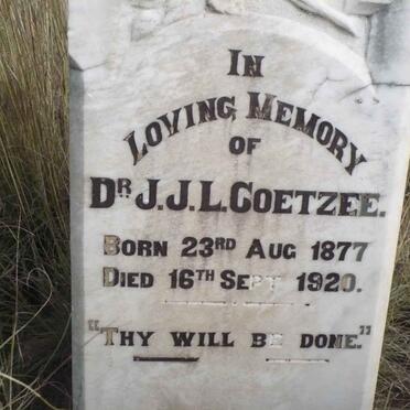 COETZEE J.J.L. 1877-1920