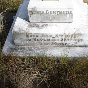 COX Emma Gertrude 1858-1888