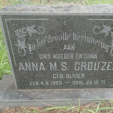 CROUZER Anna M.S. nee OLIVIER 1900-1971