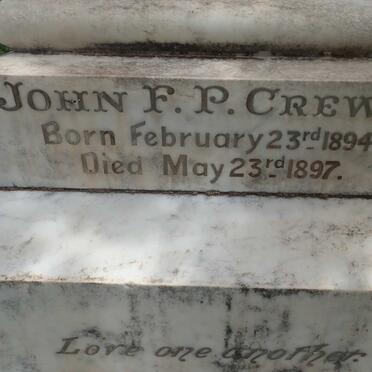 CREWE John F.P. 1894-1897 :: CREWE Leila Pauline 1888-1892